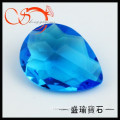 aquamarine blue pear glass beads GLPS0066
